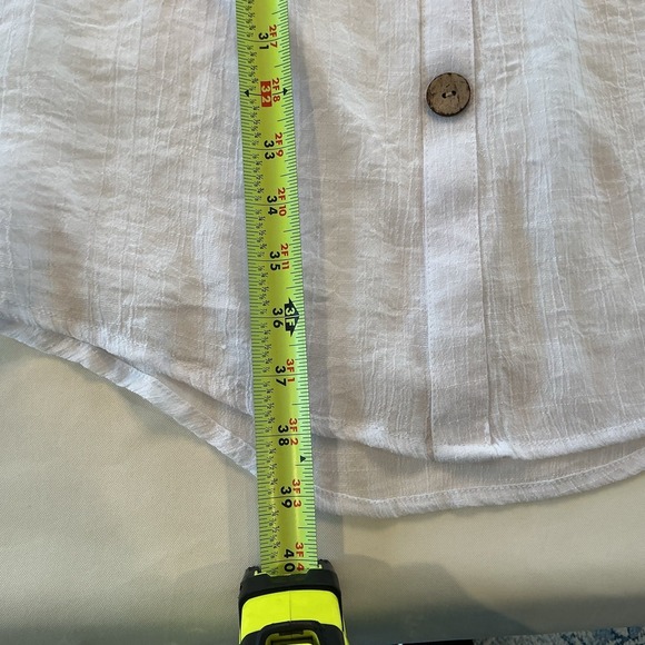 Mlle Gabrielle M 3/4 Sleeve Button Down Midi Dress Gauzy Beach Resort Spa Vacay - Picture 6 of 9